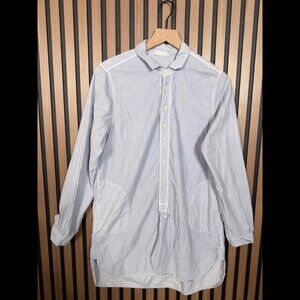 CP Shades Shirt Small Womens Blue Corduroy Long Sleeve Henley Collar 100% Cotton